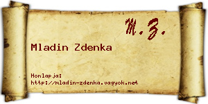 Mladin Zdenka névjegykártya